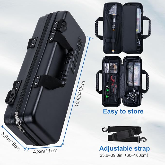 Goture Fishing Rod and Reel Combos-Telescopic Fishing Pole Spinning Reel Lures Set with PC Hard Shell Suitcase, Telescopic Rod Reel Combo Kit for Starter Travel Saltwater, Gifts for Men