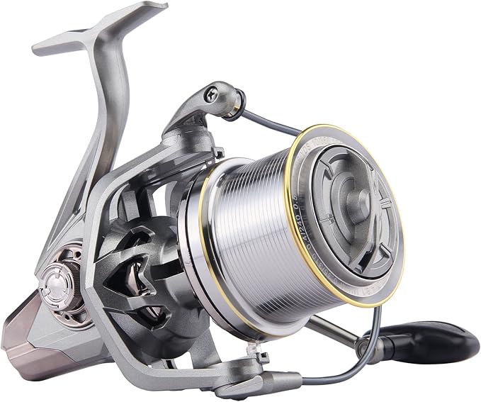 HAUT TON Spinning Reel 8000/9000/10000/12000/14000,6+1BB Metal Surf Fishing Reels,4.8:1 Gear Ratio 55lbs Drag Heavy Long Casting Inshore Saltwater Monster Fish
