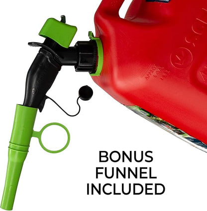 Scepter FR1G252 Fuel Container with Spill Proof Smart Control Spout with Bonus Spout Extender, Red Gas Can, 2 Gallon (Pack of 4)