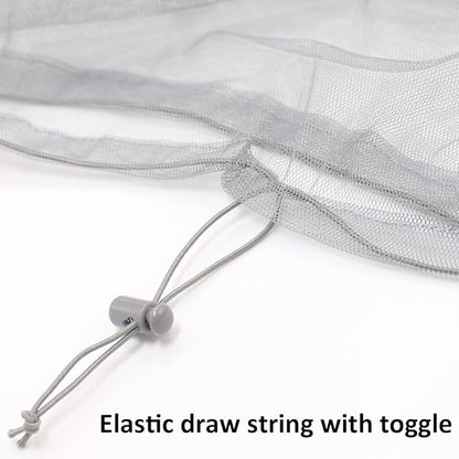 Anvin Mosquito Head Mesh Nets Gnat Face Netting for No See Ums Insects Bugs Gnats Biting Midges from Any Outdoor Activities, Works Over Most Hats Comes with Free Stock Pouches (3pcs, Grey)