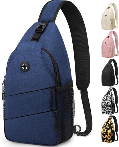 Crossbody Bags for Women Men Trendy Sling Bag Bakpack Casual Chest Bag with Convertible Shoulder Strap