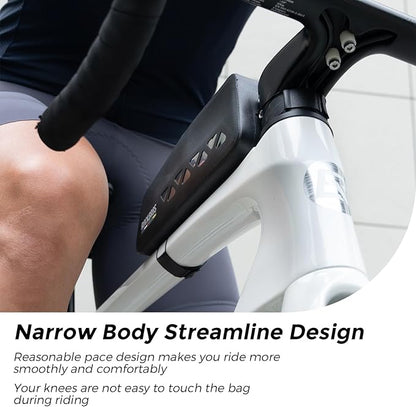 ROCKBROS Top Tube Bike Bag Waterproof Bike Frame Bag Lightweight Buckle Lock Design TPU Material Top Tube Bag Easy Install Cycling Top Tube Front Frame Pack 1L Capacity