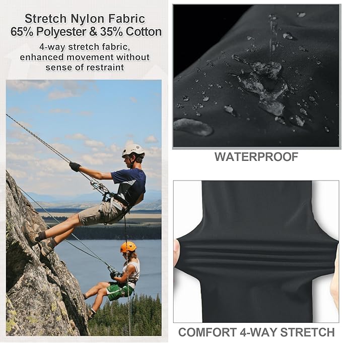 Mens Hiking Pants Convertible Quick Dry Zip Off Fishing Travel Safari Pants