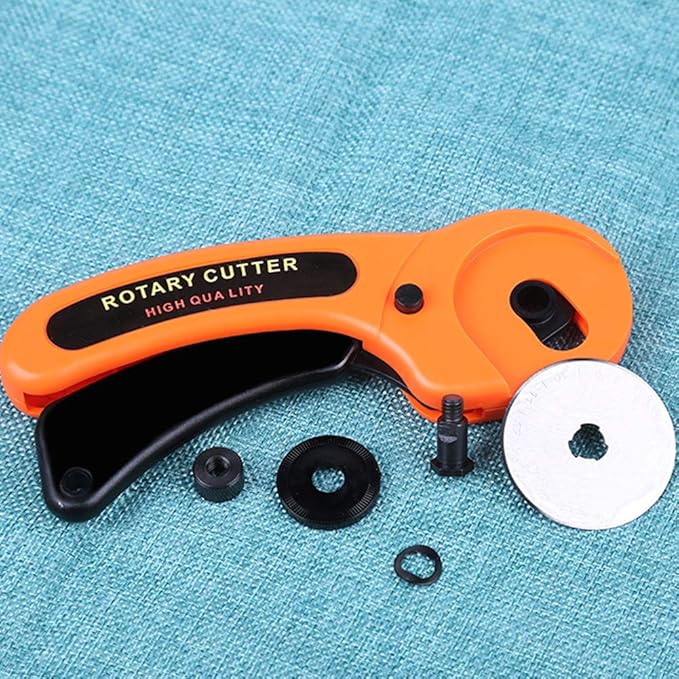 Rotary Cutter, Professional 45mm Rotary Fabric Cutter, Rotary Cutter for Fabric, Card Paper Sewing Quilting Roller Fabric Cutting Tailor Scissors Tool Dress Clothes Making DIY Tool