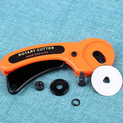 Rotary Cutter, Professional 45mm Rotary Fabric Cutter, Rotary Cutter for Fabric, Card Paper Sewing Quilting Roller Fabric Cutting Tailor Scissors Tool Dress Clothes Making DIY Tool