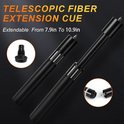 IIQ Pool Cue Stick: 3 in 1 Unique Billiard Pool Cue Pioneer Sticks with 2 Weight Increasing Screws Extension Rod, Cool Bag, Joints Protectors