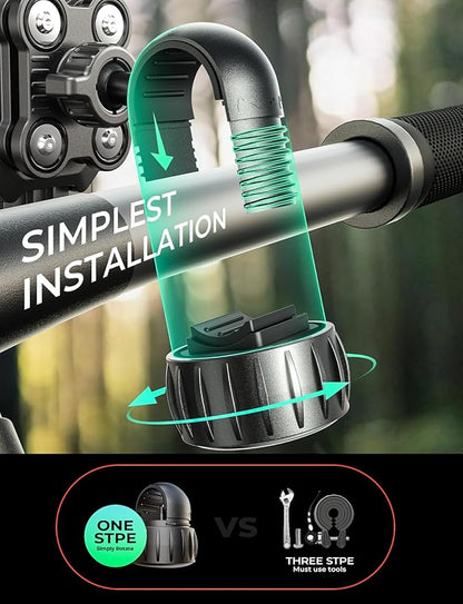 LISEN Bike Phone Holder with Vibration Dampener, [2025 Upgrade] Motorcycle Phone Mount, Bicycle Phone Holder, Handlebar Phone Mount, Dirt Bike Accessories, for iPhone Samsung Google Pixel, Red