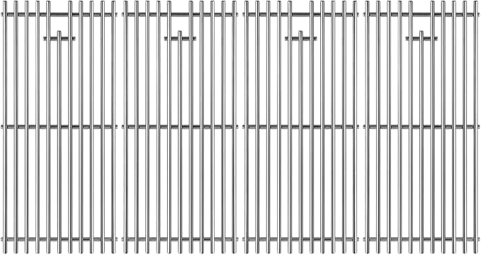 16517 Stainless Steel 4 Cooking Grid Grates Replacement for Bull Angus 47628 47629 Outlaw 26038 26039 69008 69009 65073 87049 Lion Premium L75000 Gas Grill 19-1/4"