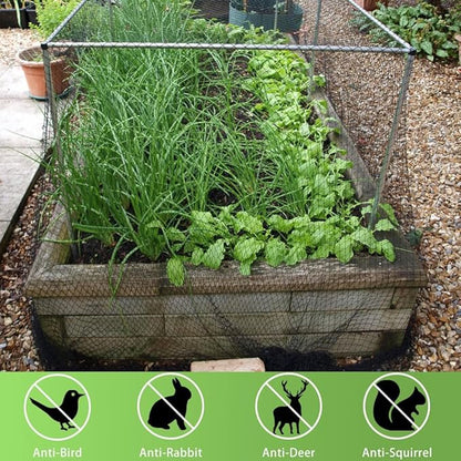 Bird Netting 50x50 Ft, 1 in Mesh Heavy Duty Garden Netting Pest Barrier for Plants, Fruit Trees, Vegetables, Extra Strong Woven Mesh Netting, Animal Fencing Against Birds, Deer, Poultry