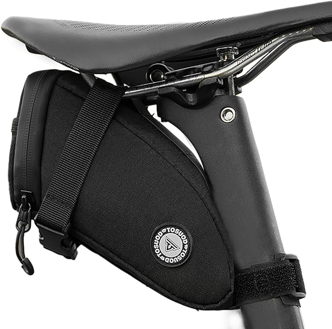 Waterproof Bike Saddle Bag | 1.2L Under-Seat Pack with Taillight Mount & Tool-Free Straps