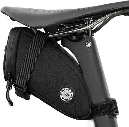 Waterproof Bike Saddle Bag | 1.2L Under-Seat Pack with Taillight Mount & Tool-Free Straps