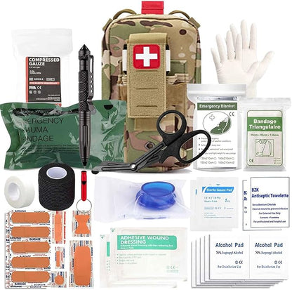 Small Ifak Trauma Kit for Duty Belt, Laser Cut Ifak Med Trauma Kit, Molle Tactical Emergency First Aid Kit Refill Supplies Insert
