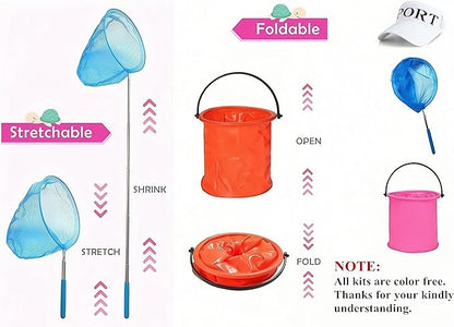 Mini Spinning Reel & Rod Combos with Telescopic Fishing Rod Reel Lures Fishing Line Set Fishing Combos for Kids/Beginners