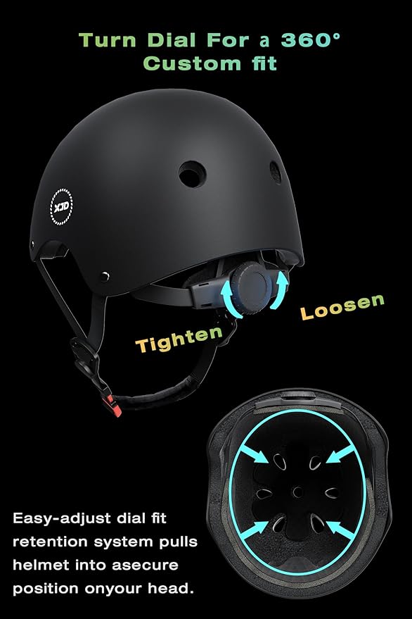 XJD Kids Bike Helmet,Multi-Sport Protective Gear Set for 3-5-8-14 Years Boys Girls with Knee and Elbow Pads Wrist Guards fit Roller Skates,Cycling,Skateboarding,Christmas Birthday Gifts for Kids