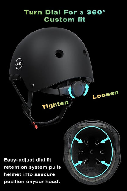 XJD Kids Bike Helmet,Multi-Sport Protective Gear Set for 3-5-8-14 Years Boys Girls with Knee and Elbow Pads Wrist Guards fit Roller Skates,Cycling,Skateboarding,Christmas Birthday Gifts for Kids