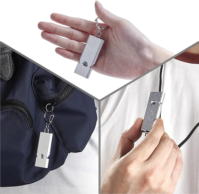 Emergency Whistles with Lanyard, AINOORA Three Tubes Safety Whistles 2 Pack and 1 Pack Plastic Survival Whistle Loudest for Kayak Hiking Camping Boating Outdoor for Lifeguard Rescue Signaling