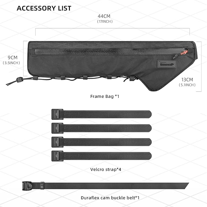 Rhinowalk Bicycle Front Frame Bag Bike Under Top Tube Triangle Waterproof Bag 2.4L Cycling Accessories Nylon Pack Pouch for MTB Road Bike Cycling Commuting and Outdoor Adventures