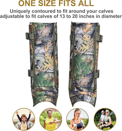 QOGIR Snake Gaiters 3 Pack: Durable Snake Guards for Hunting, Snake Gaiter Leggings for Men & Women, Snake Bite Protection for Lower Legs, Snake Proof Gaiters