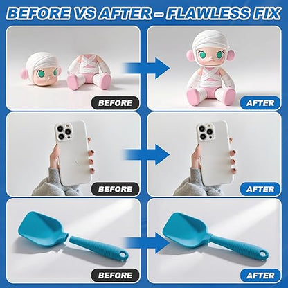 Silicone Glue 100g - Fast-Bonding & Waterproof Silicone Adhesive for Silicon Rubber, Model, Toys, TPU, TPR, TPE - Clear Liquid Silicone Adhesive for Crafts, 6 Applicator Nozzles