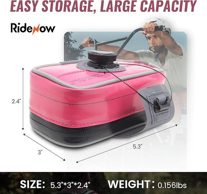 RideNow Waterproof Saddle Bag with BOA Mounting System, Lightweight and Portable Bike Seat Bag for Mountain Road Bike (Pink)