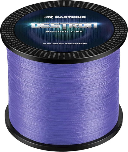 KastKing Destron Braided Fishing Line, Highly Abrasion Resistant, Improved Knot Strength, Ultra-Thin Diameter Superline, Zero Stretch & Memory, CFT “Color Fast Technology”, 75% Thinner Than Mono