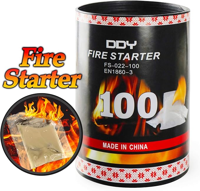 100 Pack Quick Fire Starters，Wax Cups Waterproof, Non Toxic Firelighter Natural Safe Cubes Burns up to 8 Min at Over 750° - 100%, Perfect for Fat Wood Stove Campfire, Start Charcoal Kit (Style1)