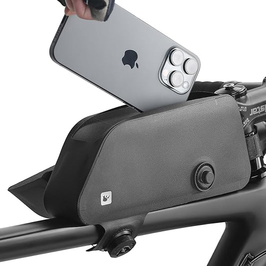 Rhinowalk Bike Top Tube Bag Bike Frame Bag Fully Waterproof and Stable Bicycle Frame Bag Bicycle Bag Professional Cycling Accessories for Mountain Road Bike