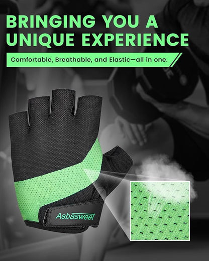 Breathable Workout Gloves for Weight Lifting, Gym & Cycling – Lightweight Fingerless Training Gloves with Enhanced Grip & Shock Absorption, Great for Fitness