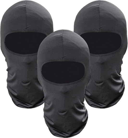 Pukavt 2 Pack 3 Hole Winter Knitted Mask, Full Face Cover Ski Mask Warm Balaclava for Skiing, Motorcycle, Snowboard