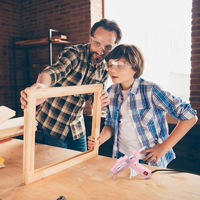 ROMECH 20W Mini Hot Glue Gun with 30 Glue Sticks Set, Fast Preheating Hot Glue Gun Kit Heavy Duty Gluegun for Craft, DIY, Repairs (Pink)