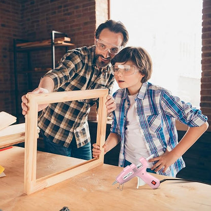 ROMECH 20W Mini Hot Glue Gun with 30 Glue Sticks Set, Fast Preheating Hot Glue Gun Kit Heavy Duty Gluegun for Craft, DIY, Repairs (Pink)