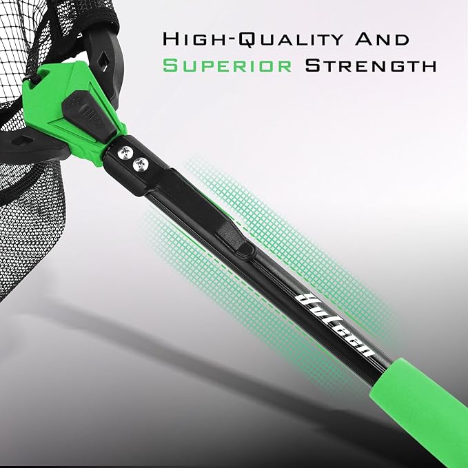 YVLEEN Floating Fishing Net Fish Landing Net - Upgraded Design Foldable & Lightweight Freshwater Fishing Landing Net, Ultra-Thin Rubber Fish Net Easy Catch and Release, Fishing Gifts for Men