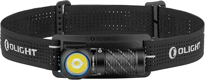 OLIGHT Perun 3 Mini Headlamp 1250 Lumens LED Head Flashlight,Rechargeable Headlight with Red Light Option,Perfect for Working, Hiking, Camping and Climbing (Cool White 5700K~6700K, Black)