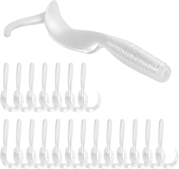 Curly Style Tail Worms Fishing Lures – Realistic Wavy Tail Soft Bait Grub Swimbaits for Saltwater & Freshwater Fishing, Available in 4 Inch & 6 Inch, Perfect for Bass, Trout, Crappie, & More