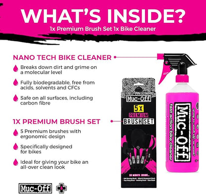 Muc-Off Bike Cleaner Concentrate | Powerful Nano Tech Bike Cleaner | Safe on Carbon Fibre, Biodegradable Formula for Bicycle and Motorcycle Cleaning