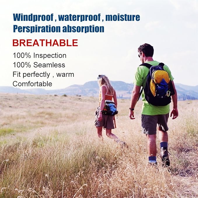 RANDY SUN Waterproof Breathable Socks, [SGS Certified] Unisex Novelty Skiing Trekking Hiking Wading Trail Socks