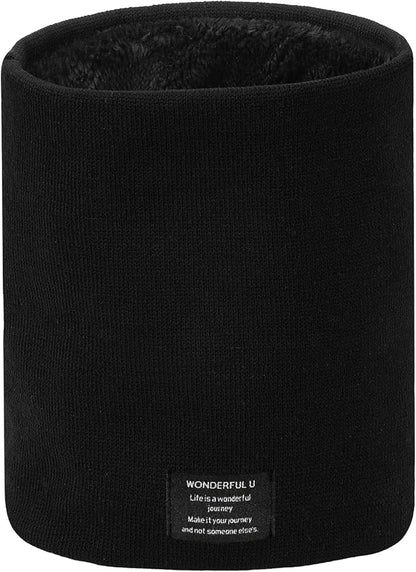 Winter Neck Gaiter Thermal Fleece-Lined Cold-Weather Scarf Wind-Block Face Cover Stretch Lightweight for Men Women