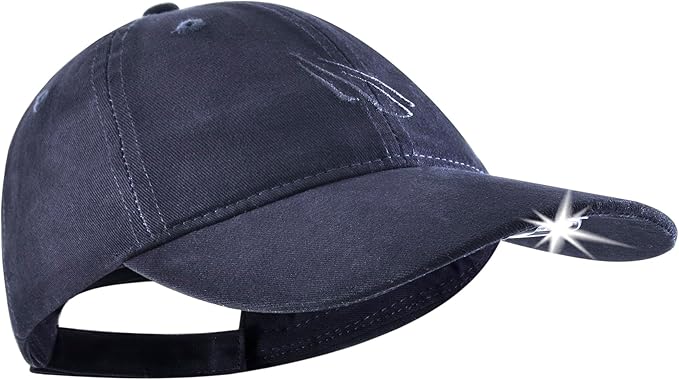 LED Hat Light - POWERCAP Baseball Cap with Light Built in - LED Cap Visor Light with Bright Headlight and IPX4 Rating