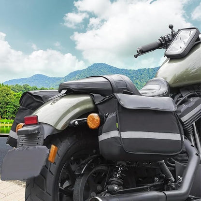 Colaxi Bike Pannier Double Pannier Cycling Side Bags Large Capacity Bike Bags for Rear Rack Bicycle Saddle Bag for Traveling, Black