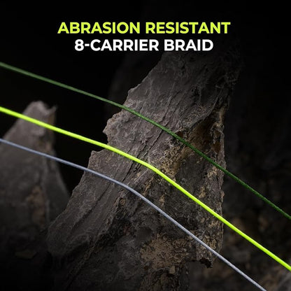 KastKing Destron Braided Fishing Line, Highly Abrasion Resistant, Improved Knot Strength, Ultra-Thin Diameter Superline, Zero Stretch & Memory, CFT “Color Fast Technology”, 75% Thinner Than Mono