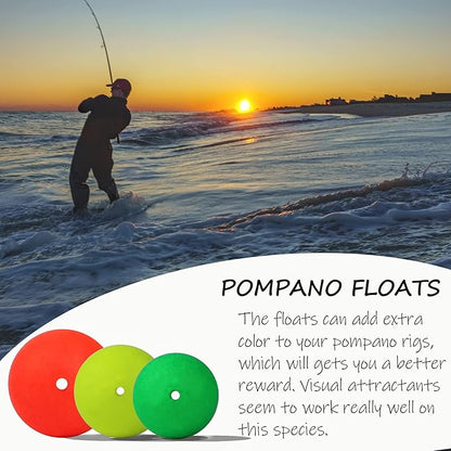 Dovesun 220/104/80/54/42/52pcs Fly Fishing Floats Bobbers Foam Pompano Rigs Surf Fishing Rig Floats Bright Color Round, Bullet, Cylindrical, Spin, Pill with Tackle Box