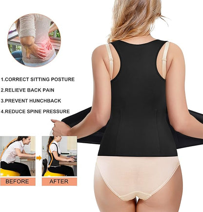 Eleady Waist Trainer Vest for Women Corset Trimmer Belt Slimming Body Shaper Tummy Control Cincher Workout Girdle