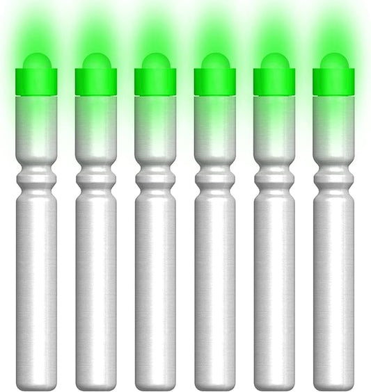 Fishing Bobber Lights,Night Fishing Float Lights,Fishing Glow Sticks,Lighted Nocks for Arrows 6-Pack