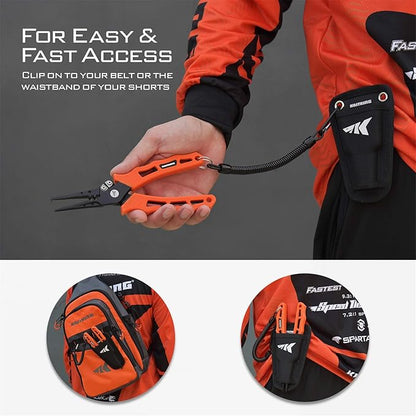 KastKing Cutthroat 7 inch Fishing Split Ring Pliers, 420 Stainless Steel Fishing Tools, Saltwater Resistant Fishing Gear, Tungsten Carbide Cutters