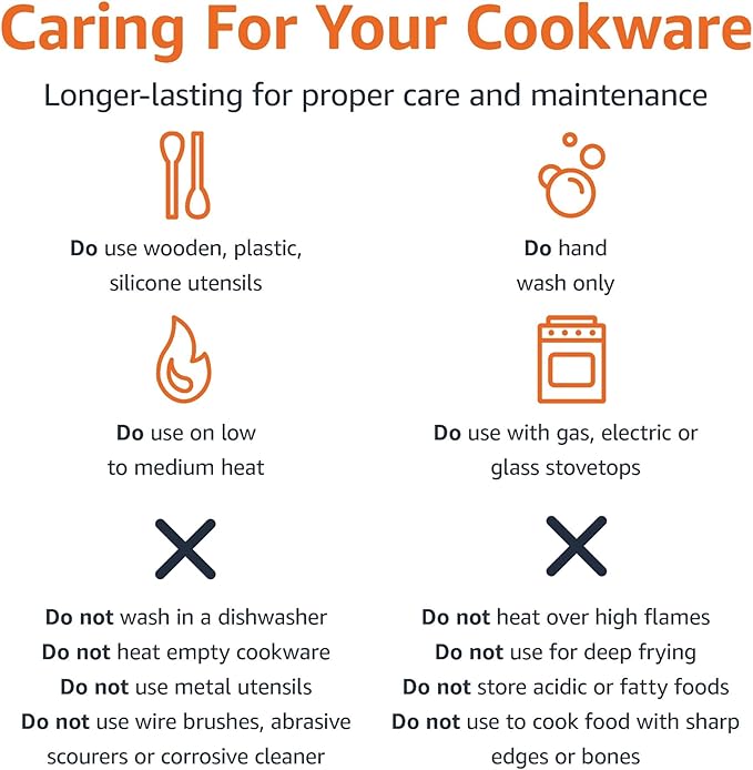 Amazon Basics Non Stick Kitchen Cookware 15-Piece Set, Non-Induction, Includes Pots, Pans, and Utensils, Black