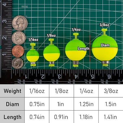 Dr.Fish 10 Pack Weighted Fishing Bobbers Snap-on Spring Floats EVA Foam Push Button Clip on Floats Fly Fishing Trout Bass Crappie Catfish