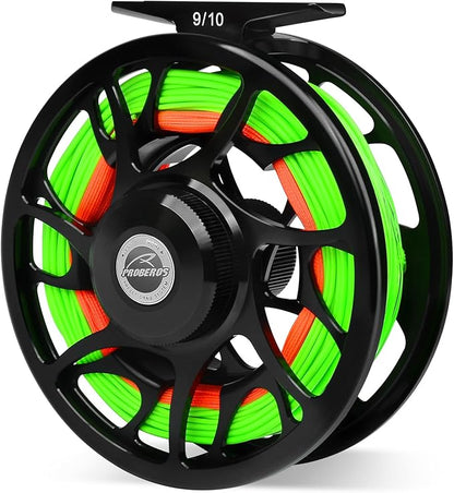 Fly Fishing Reel Fly Reels - Large Arbor CNC-Machined Aluminum Alloy Body Light Weight 5/7, 7/9, 9/10 wt (Black, Green, Silver/Blue, Gray-Green, Silver-Blue,Gunmetal,Ice Blue,Sapphire Blue)