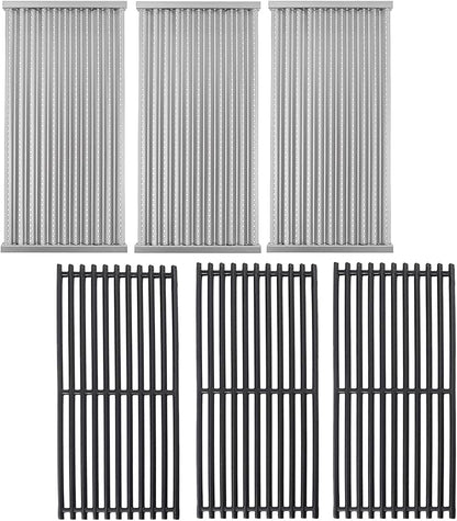 17" Grill Grates and Emitter for Charbroil TRU Infrared 3-Burner 463242516 466242515 466242516 466242615 466242616 463355220 463342420 Grill Parts for Charbroil Grill Replacement Parts
