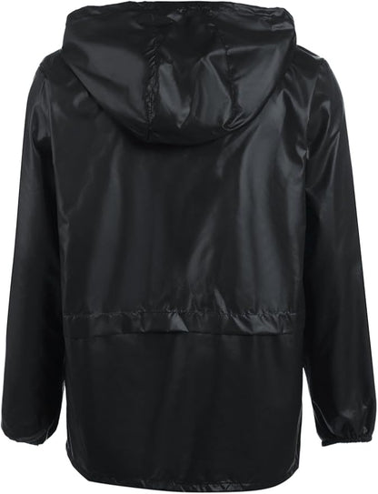 COOFANDY Mens Packable Rain Jacket Lightweight Waterproof Raincoat with Hood Outdoor Rain Gear Travel Hiking Cycling