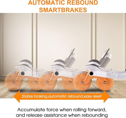 2025 New Ab Roller Wheel with Knee Mat &Timer, Automatic Rebound Abdominal Wheel, Ab Abdominal Exercise Roller with Elbow Support, Abs Workout Equipment Ab Exercise Roller for Women Men